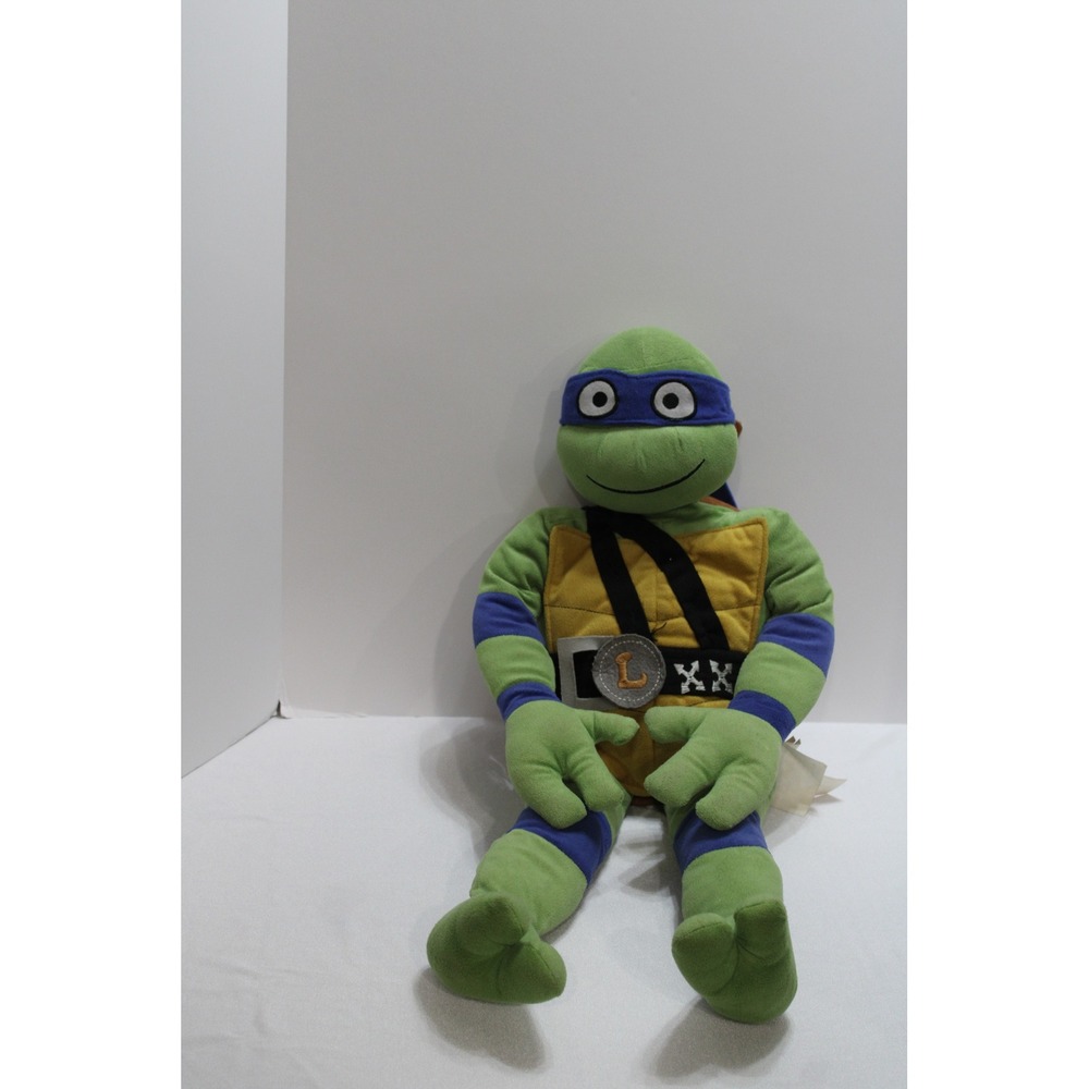 Jay Franco TMNT Leonardo Plush 26 Inch Large Ninja Turtle Blue Mask Katana Toy
